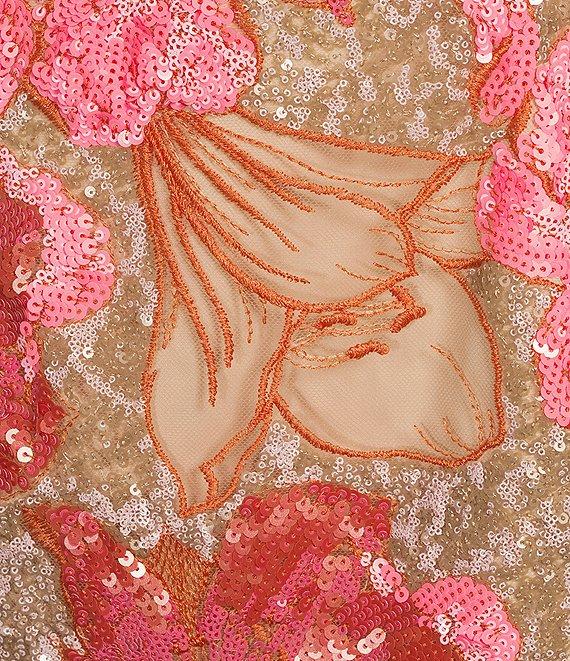 Muse by Marchesa Romy Sequin Square Neck Sleeveless A-Line Mini Dress Product Image