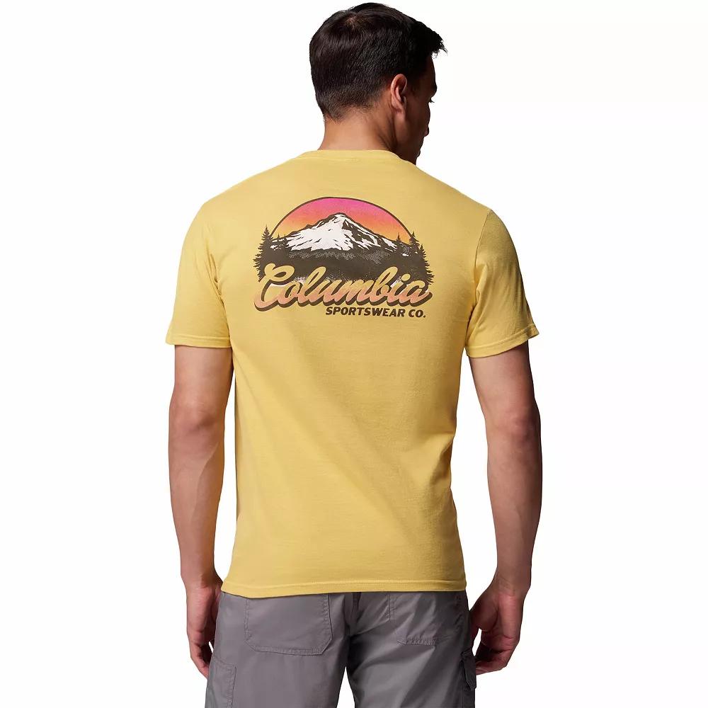 Men's Columbia Short Sleeve Graphic Tee, Size: Medium, Yellow Product Image
