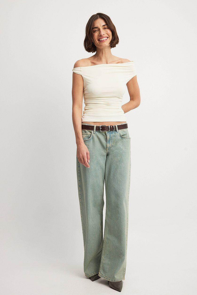 Twist Off Shoulder Top Product Image