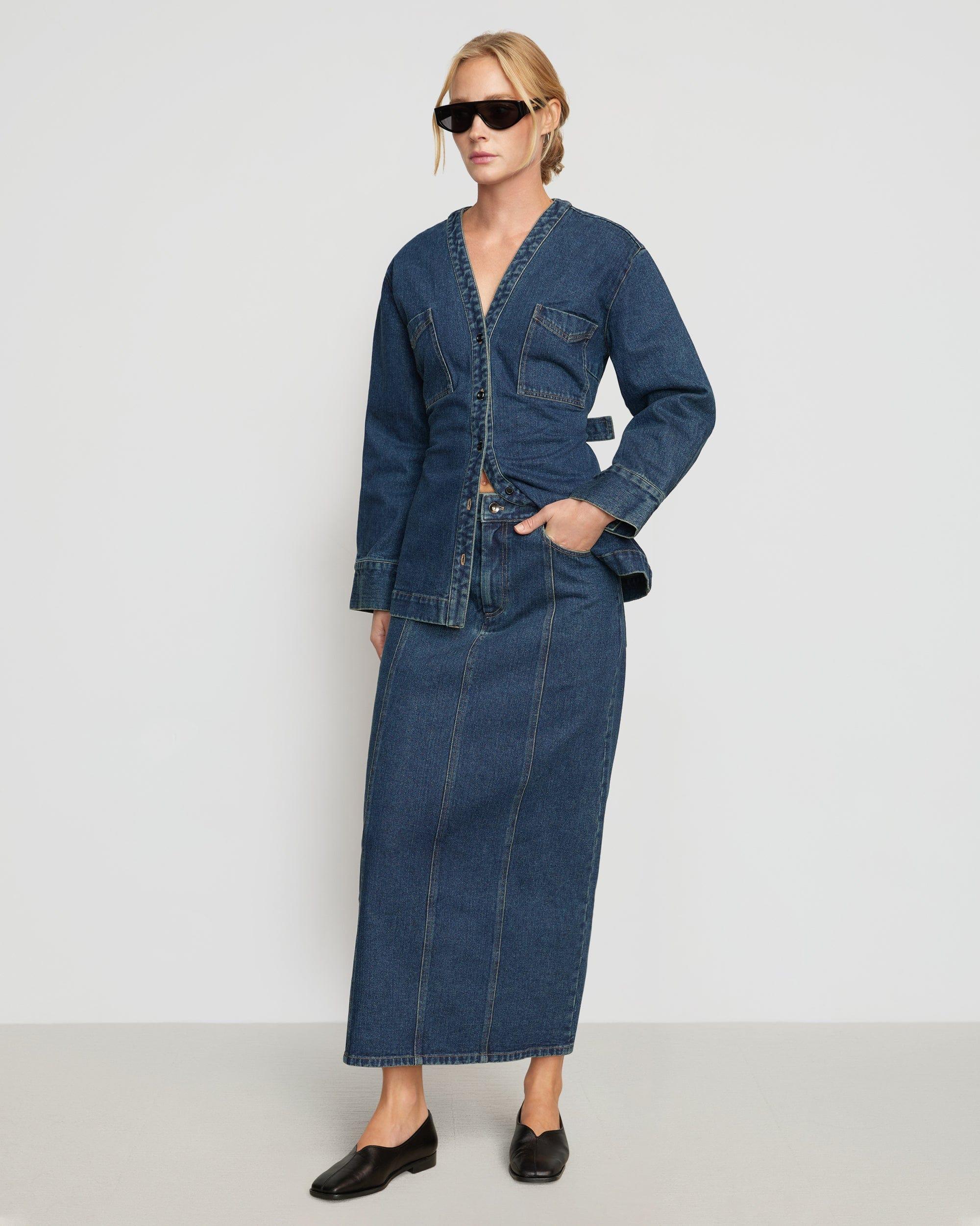 Riley Denim Maxi Skirt Product Image
