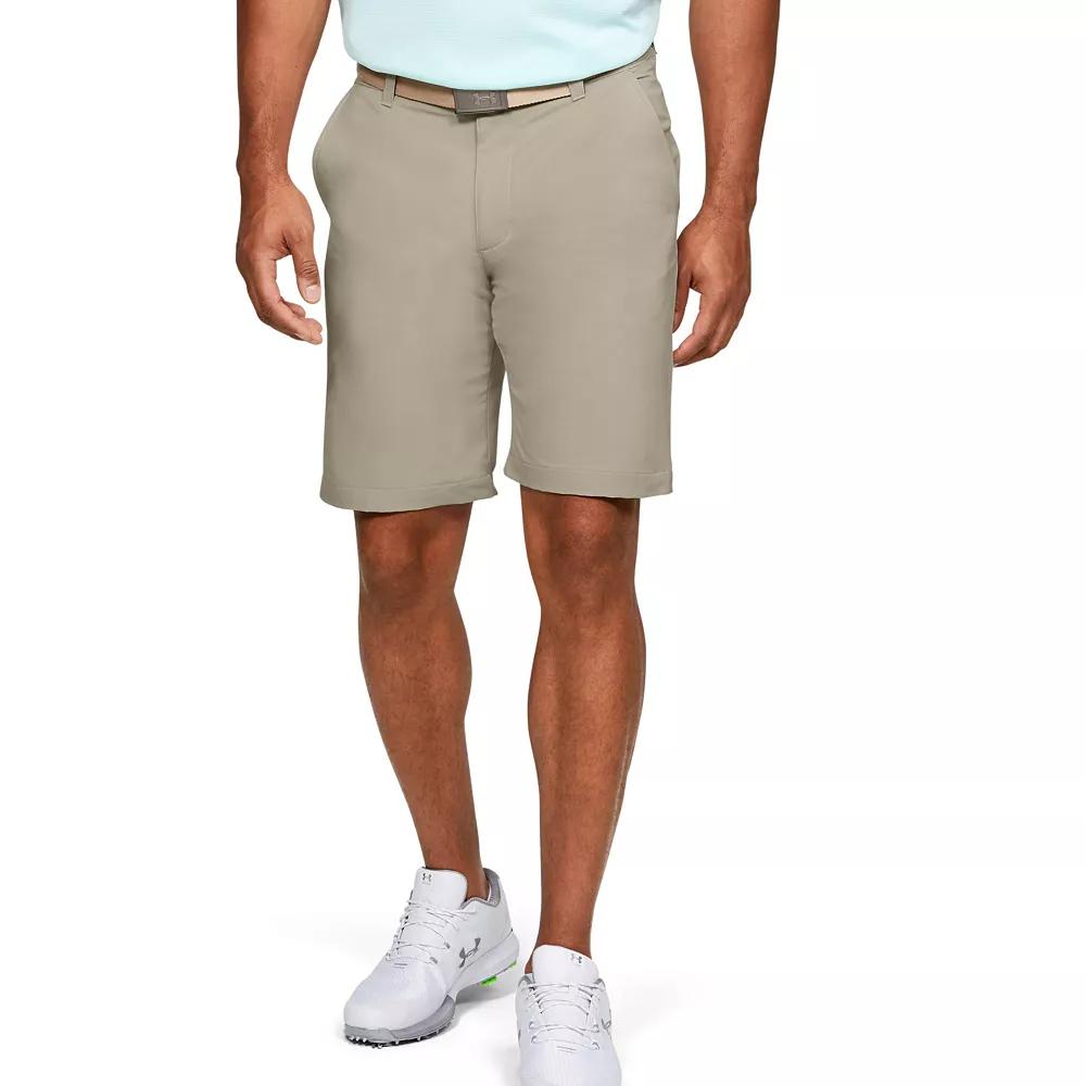 Mens Under Armour 10-in. Golf Moisture Wicking Shorts Green Base Product Image