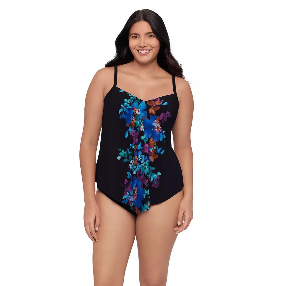 Women's Trimshaper Garden Variety Tankini Swim Top, Size: 10 Product Image
