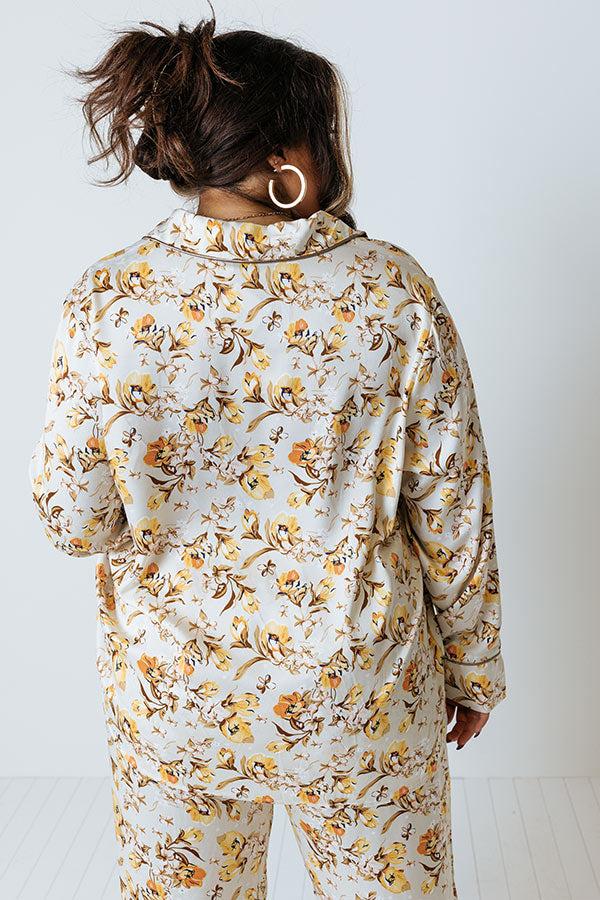 Ready To Wind Down Floral Top In Light Stone Curves Product Image