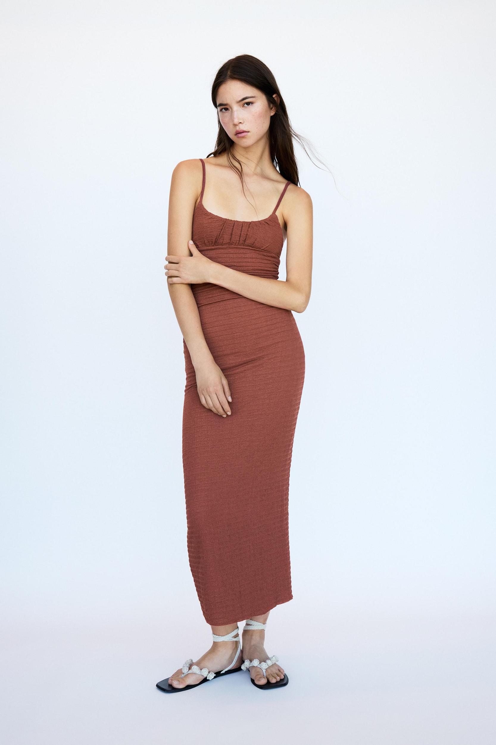 Crepe midi dress Product Image