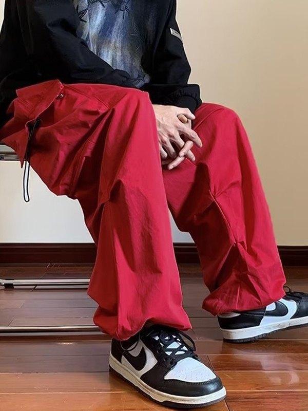 Men's Ruched Straight Leg Cargo Pants Product Image