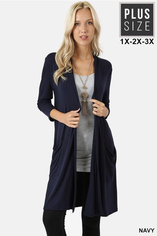 1439   Lauren Slouchy Pocket Cardigan Product Image