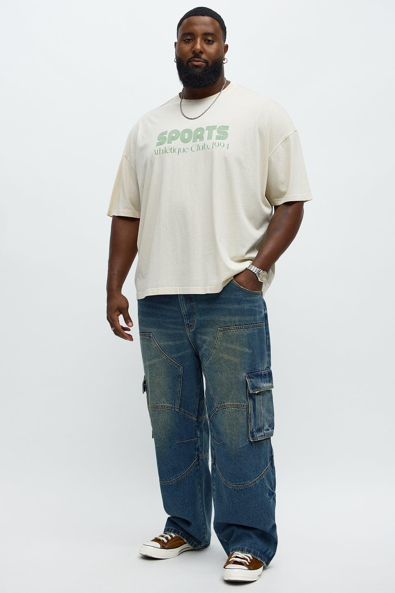 Sports Athletique Club Oversized 1994 Short Sleeve Tee - Cream Male Product Image