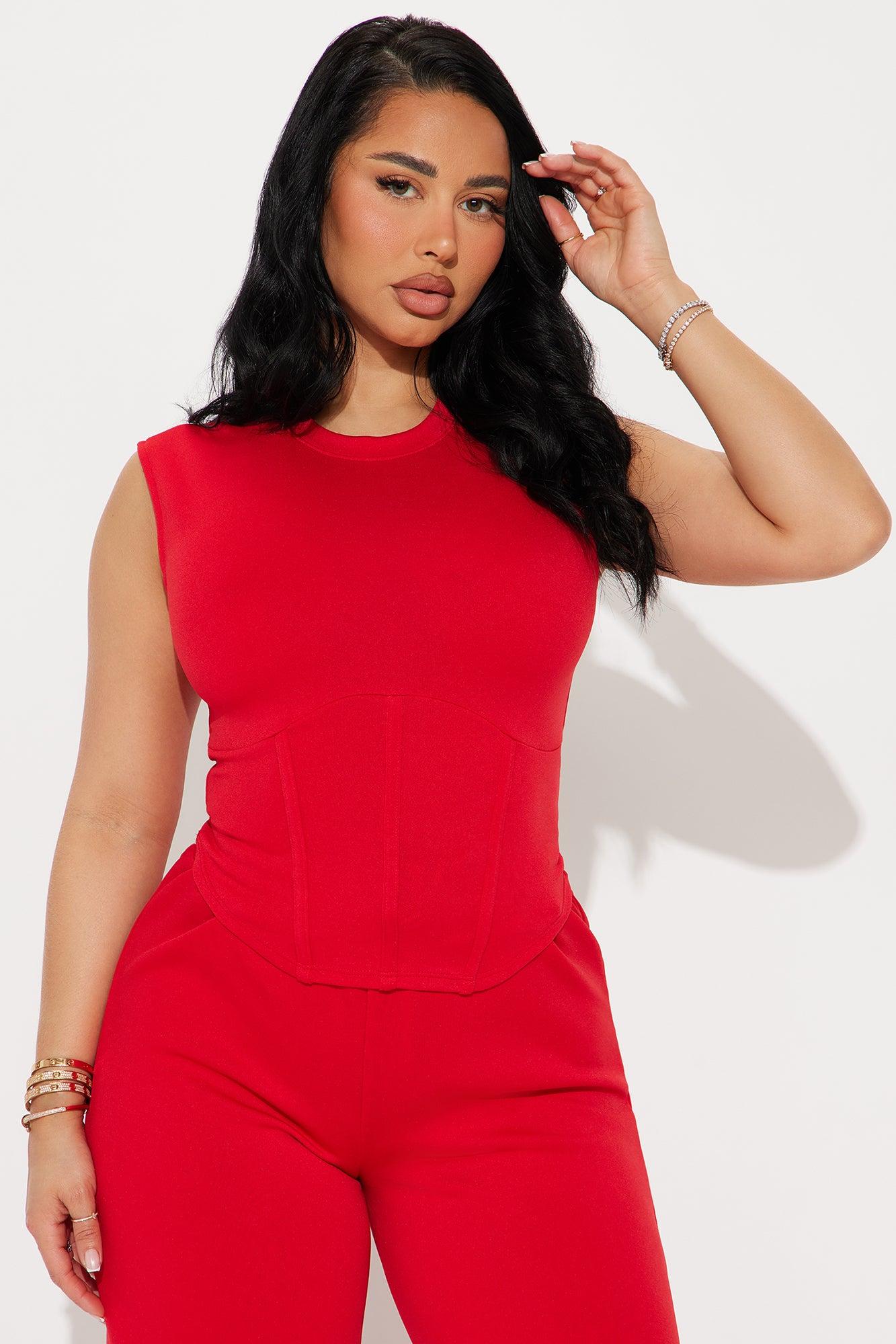 Comfy Escape Pant Set - Red Product Image