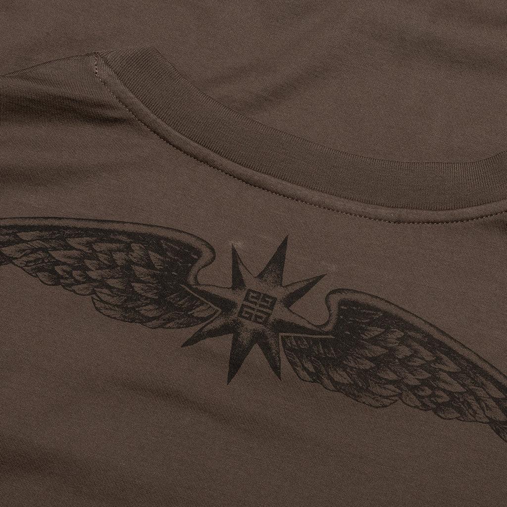 Wings Cotton T-Shirt - Khaki Male Product Image