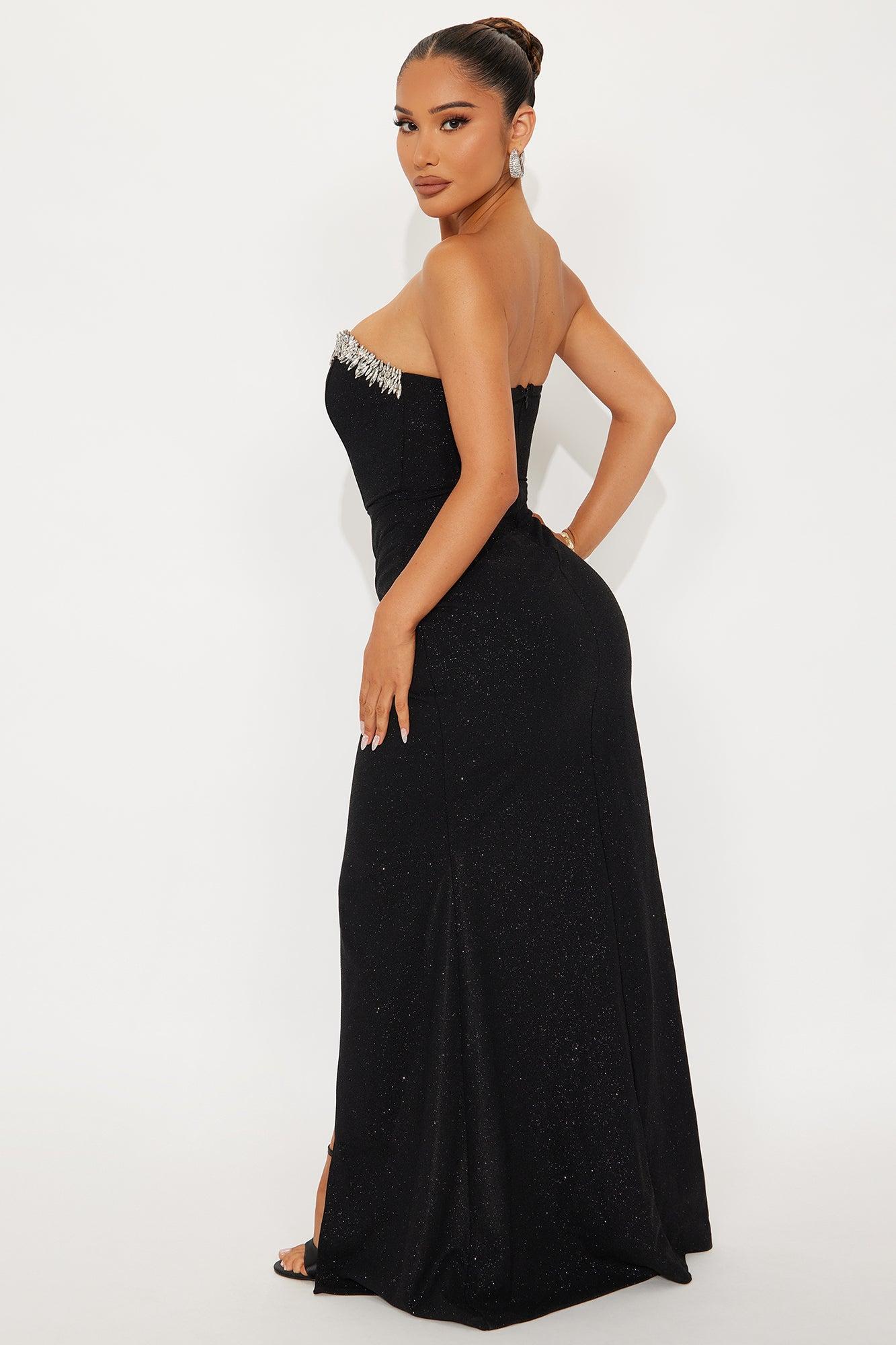 Alexis Embellished Gown - Black Female Product Image