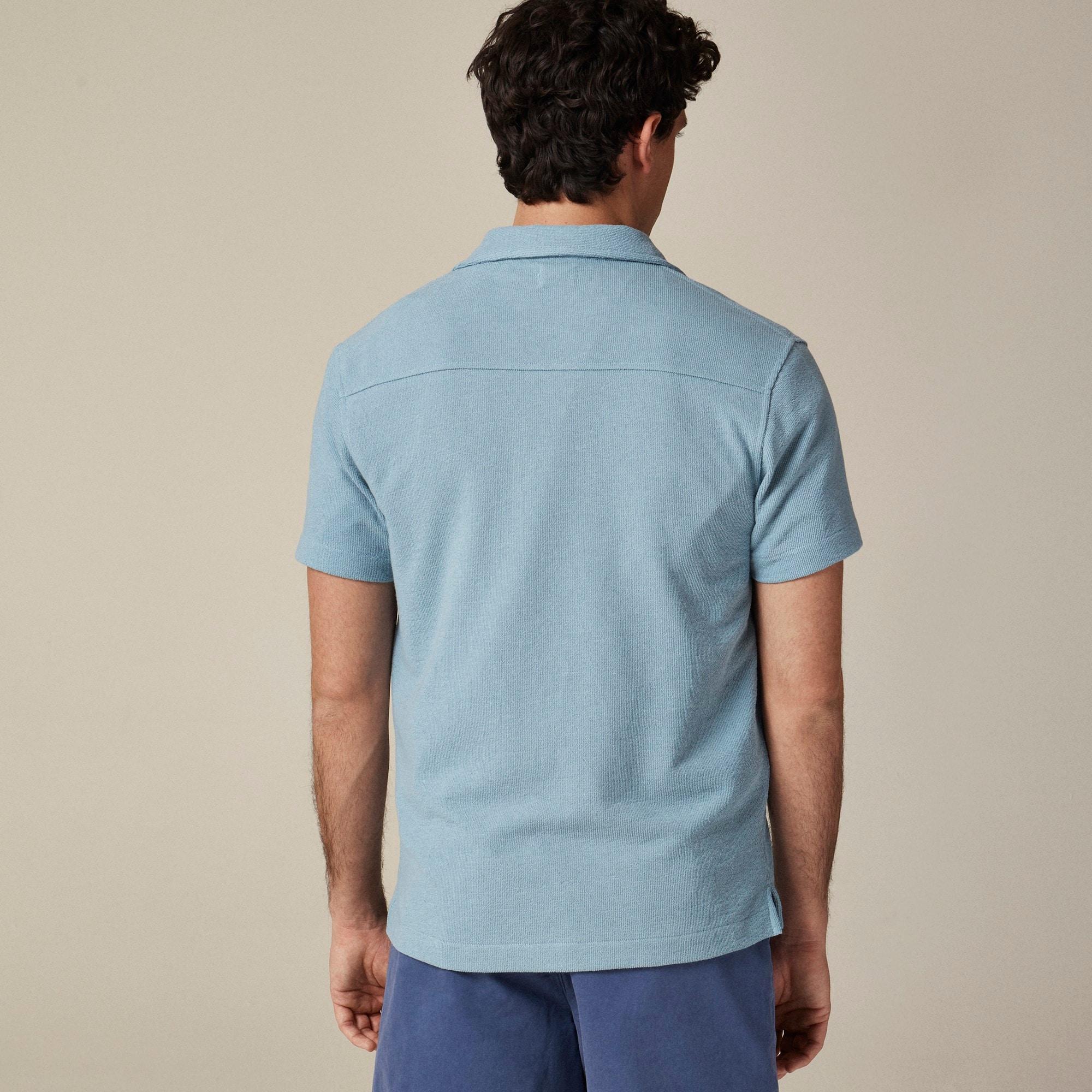 Textured camp-collar sweater-tee Product Image