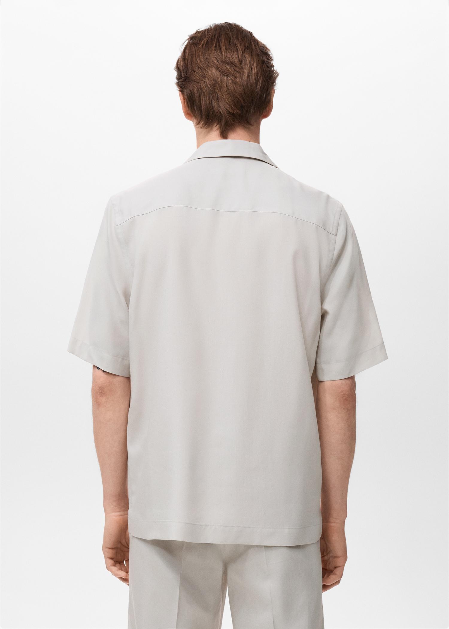 Regular-fit 100% Tencel shirt - Men | MANGO USA Product Image