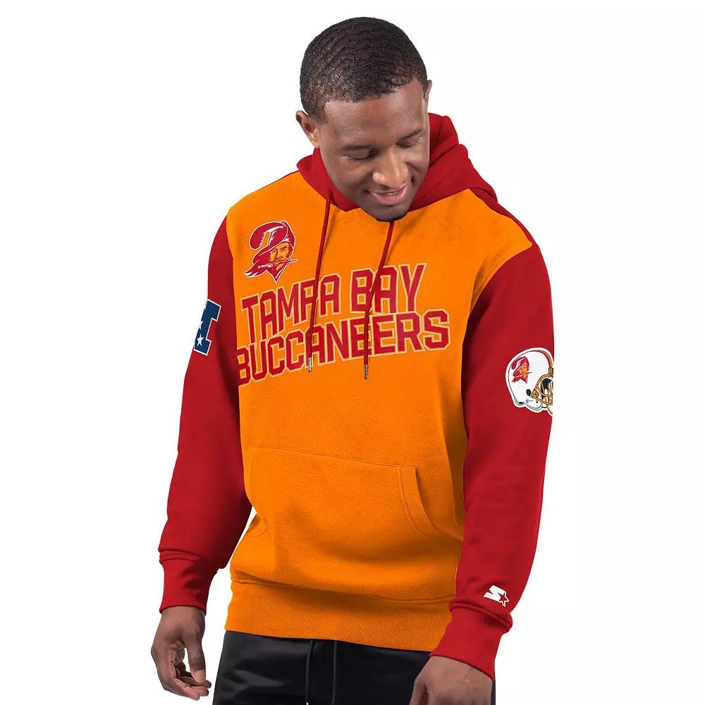 Men's Starter Orange Tampa Bay Buccaneers Extreme Vintage Logo Pullover Hoodie, Size: 5XL Product Image