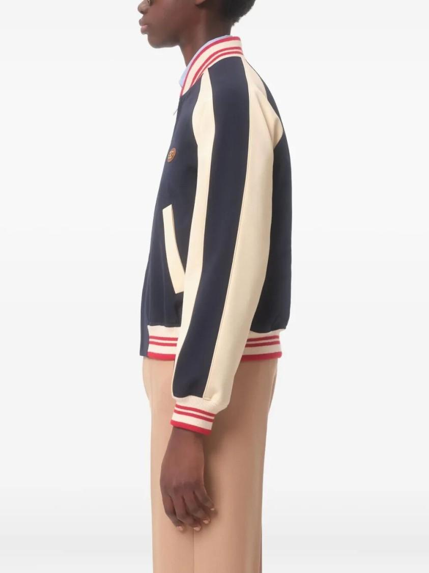 VALENTINO La Chat De La Maison Wool Bomber Jacket In Black Product Image