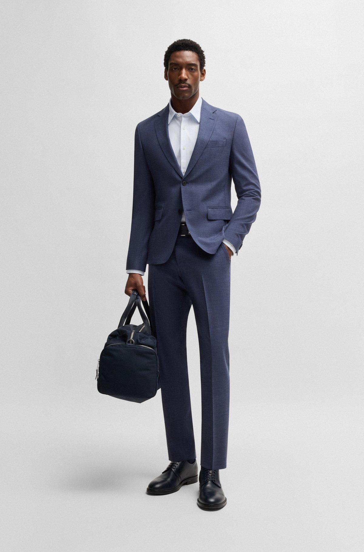 Slim-fit shirt in a printed cotton blend Product Image