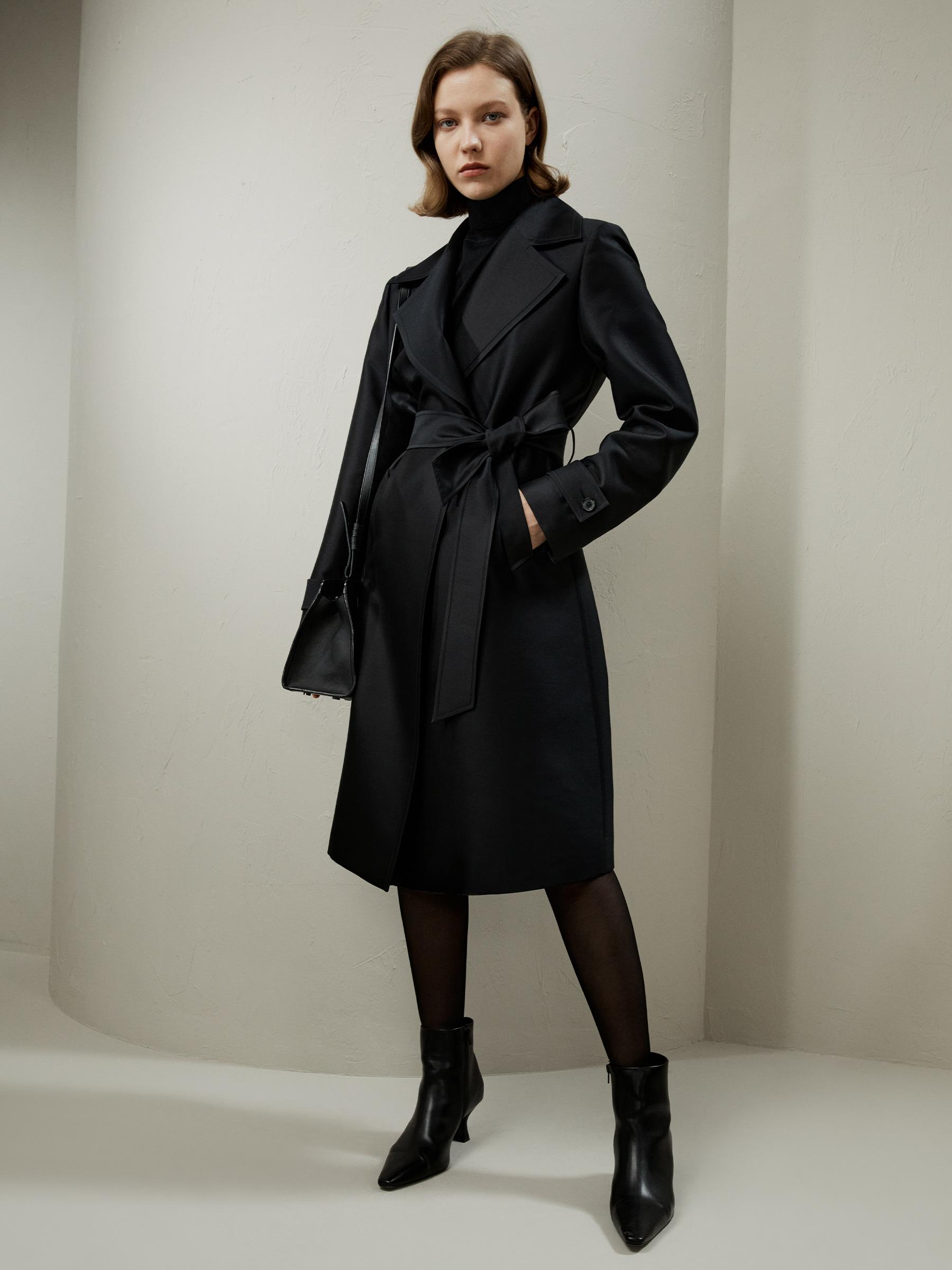 Silk-Wool Mixed Trenchcoat Product Image