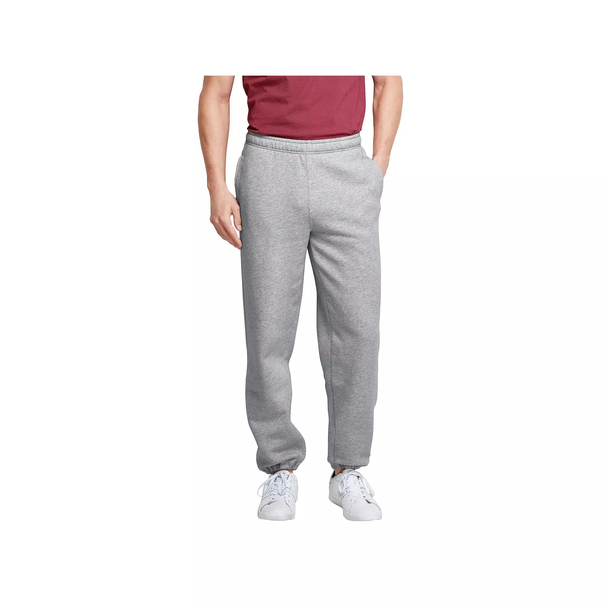 Big & Tall Lands' End Serious Sweats Sherpa Lined Sweatpants, Men's, Size: 4XL, Gray Grey Product Image