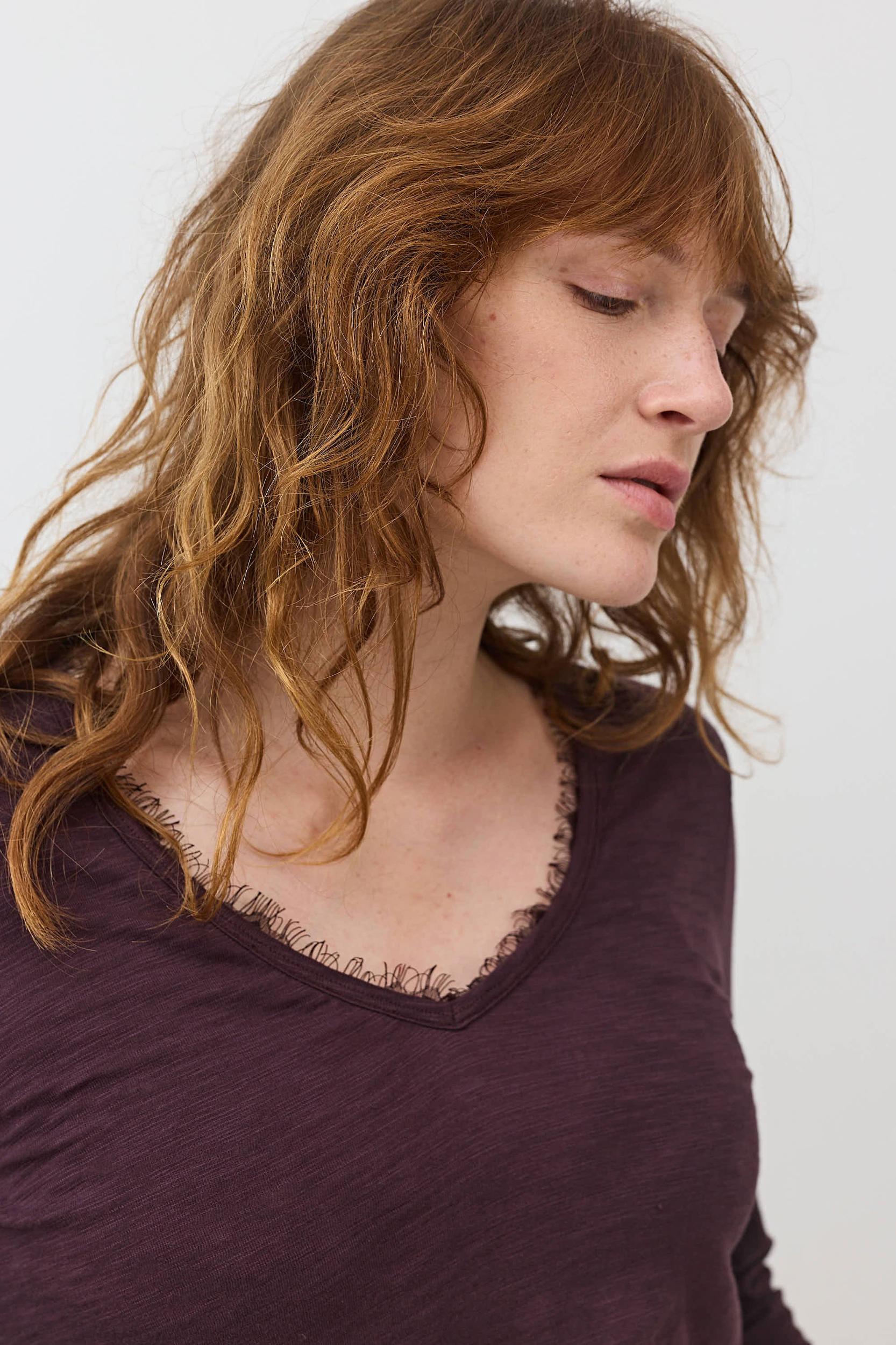 Out from Under Lace Trim Long Sleeve Product Image