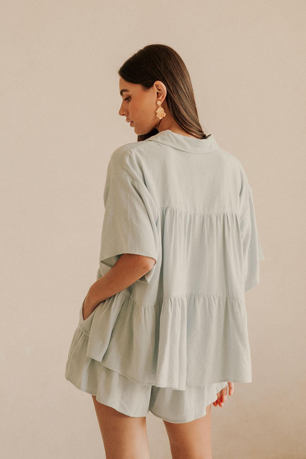 Luna Shorts - Blue Product Image