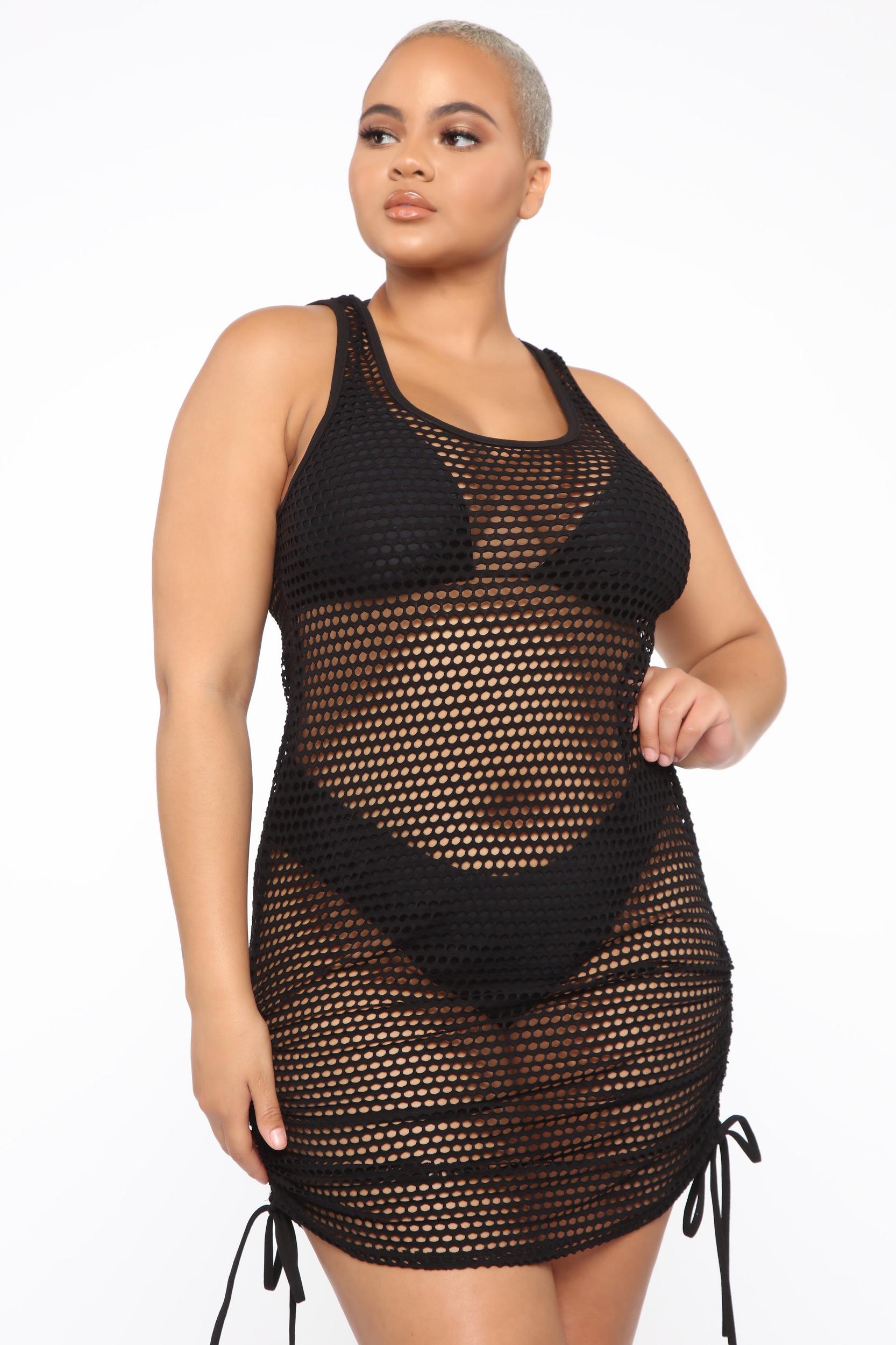 Haute in the Heat Coverup Dress - Black Product Image