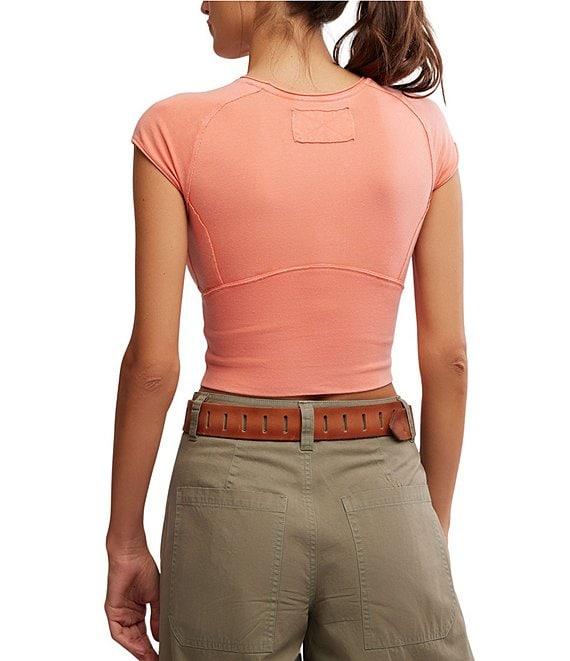 Free People Protagonist Scoop Neck Short Sleeve Cropped Tee Product Image