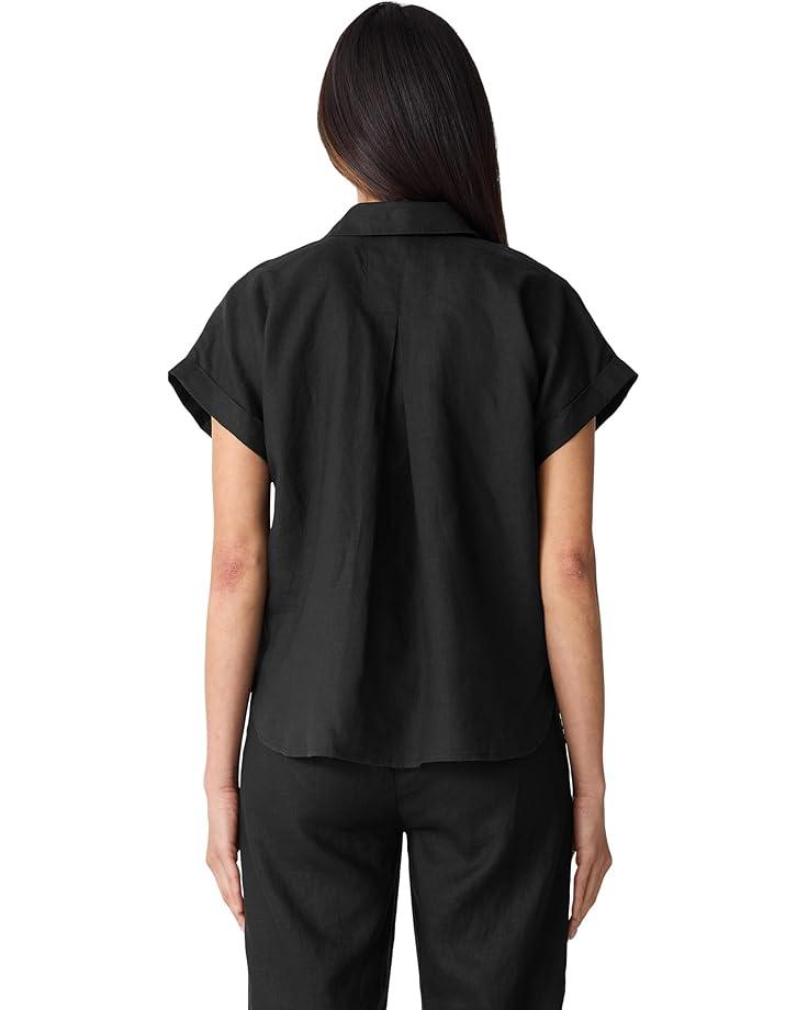 Cap Sleeve Button Down Blouse Product Image