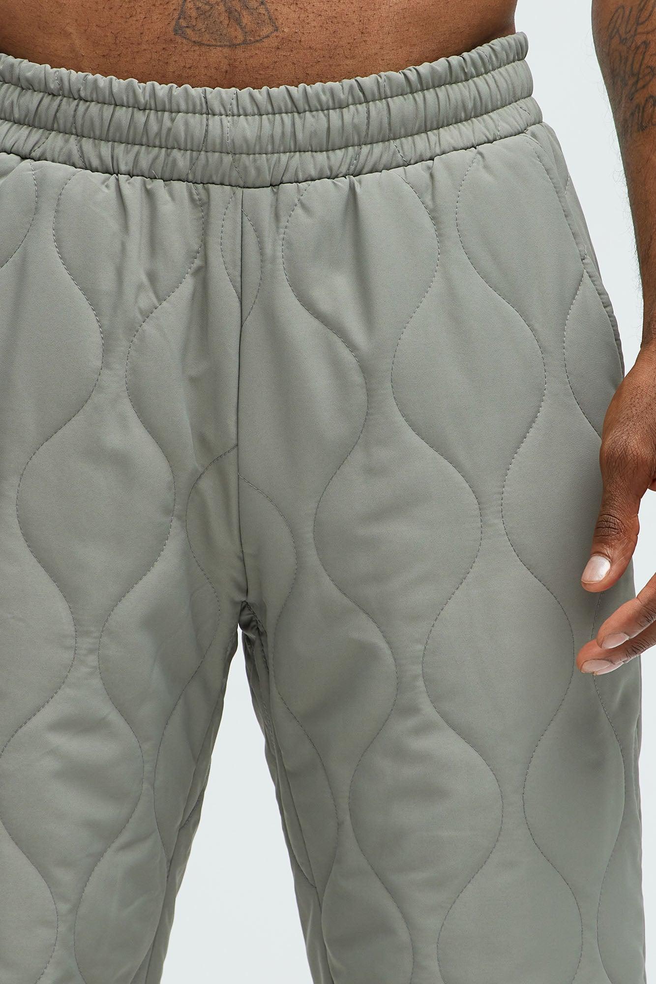 Shreddin' Slopes Straight Quilted Pants - Grey Product Image