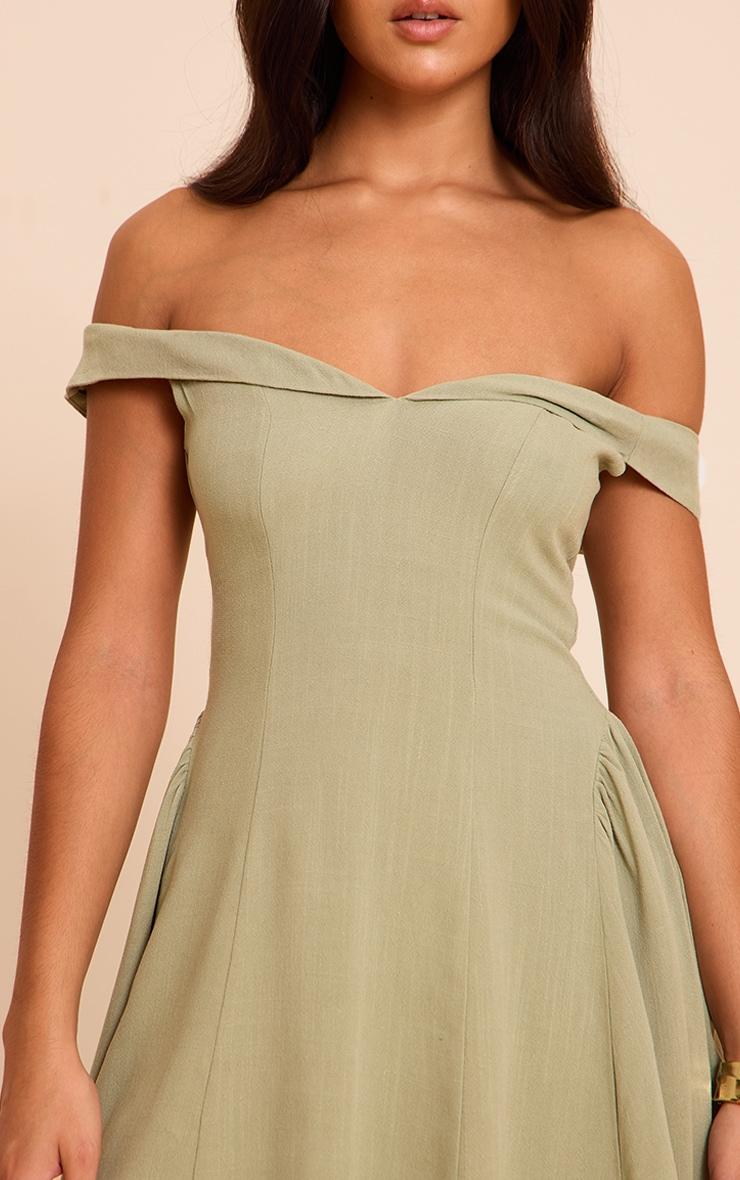 Sage Bardot Shift Dress Product Image