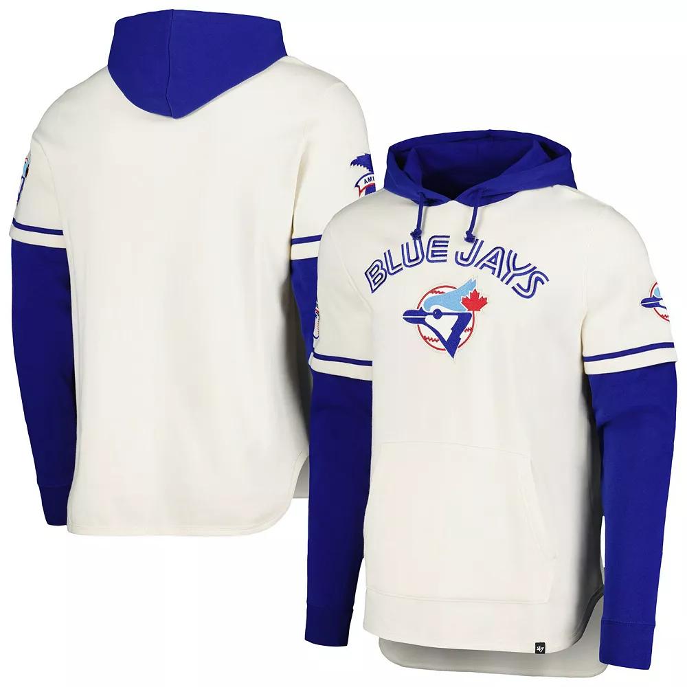 Men's '47 Cream Toronto Blue Jays Trifecta Shortstop Pullover Hoodie, Size: Large, Jay Beige Product Image