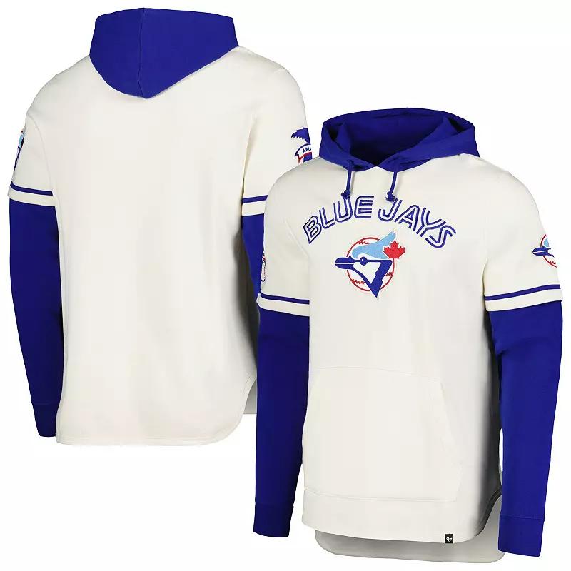 Men's '47 Cream Toronto Blue Jays Trifecta Shortstop Pullover Hoodie, Size: Large, Jay Beige Product Image