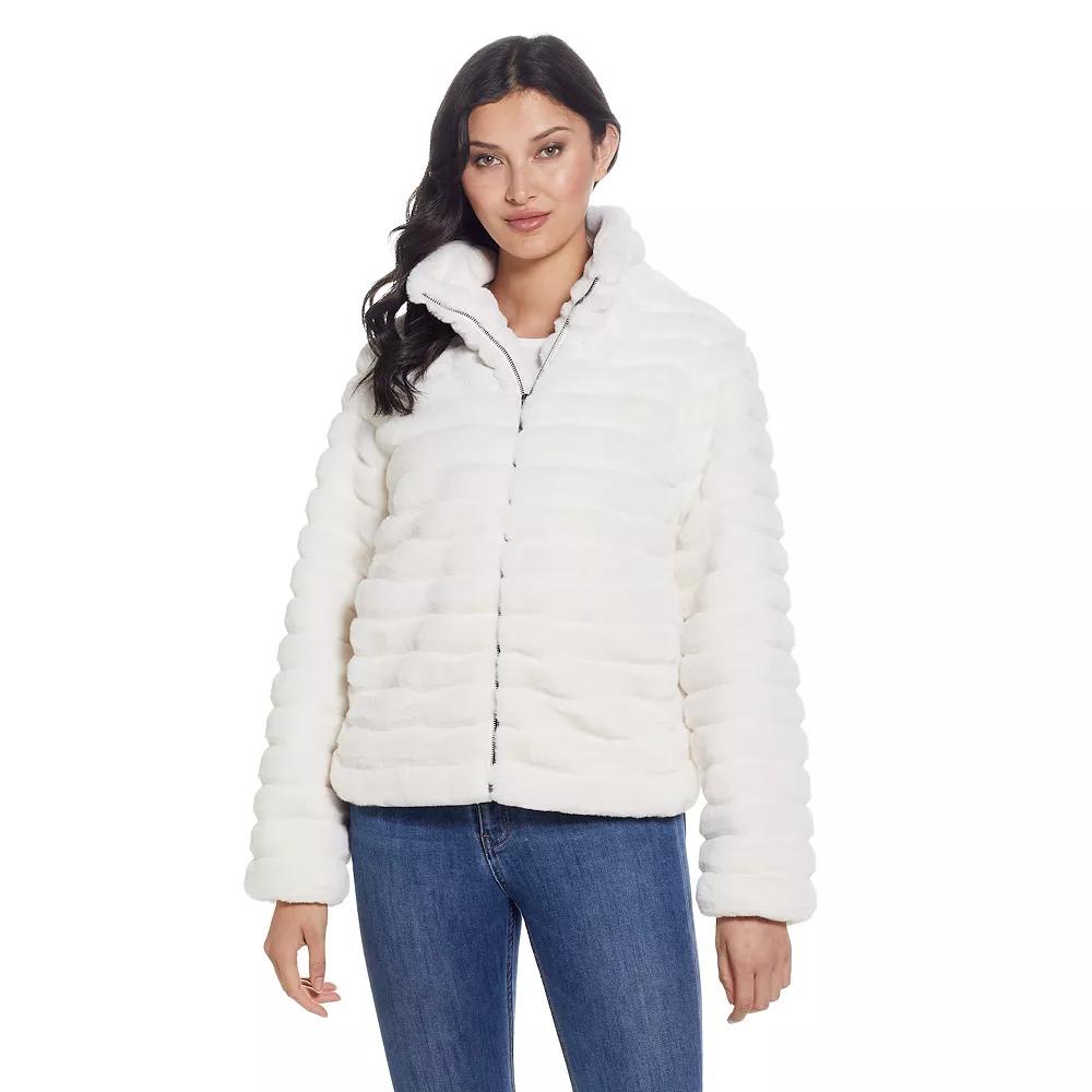 Women's Weathercast Grooved Faux Fur Jacket,  Product Image