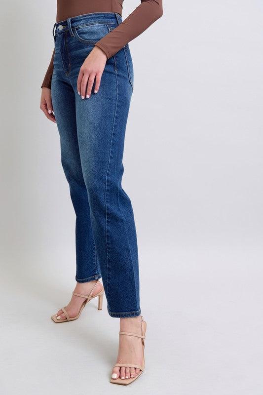 Elizabeth Hi-Rise Side Seam Detail Straight Judy Blue Jeans - ONLINE EXCLUSIVE! Product Image