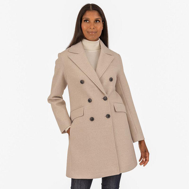 Women's Fleet Street Faux Wool Melange Coat,  Product Image