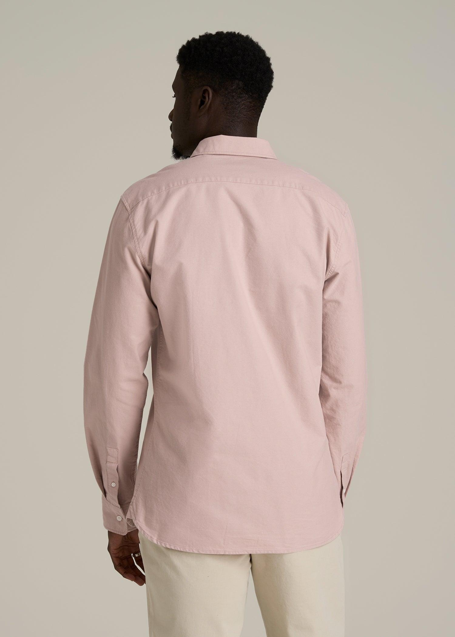 Pinpoint Oxford Shirt for Tall Men in Desert Rose Male Product Image