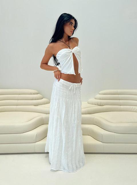 Carana Maxi Skirt White Product Image