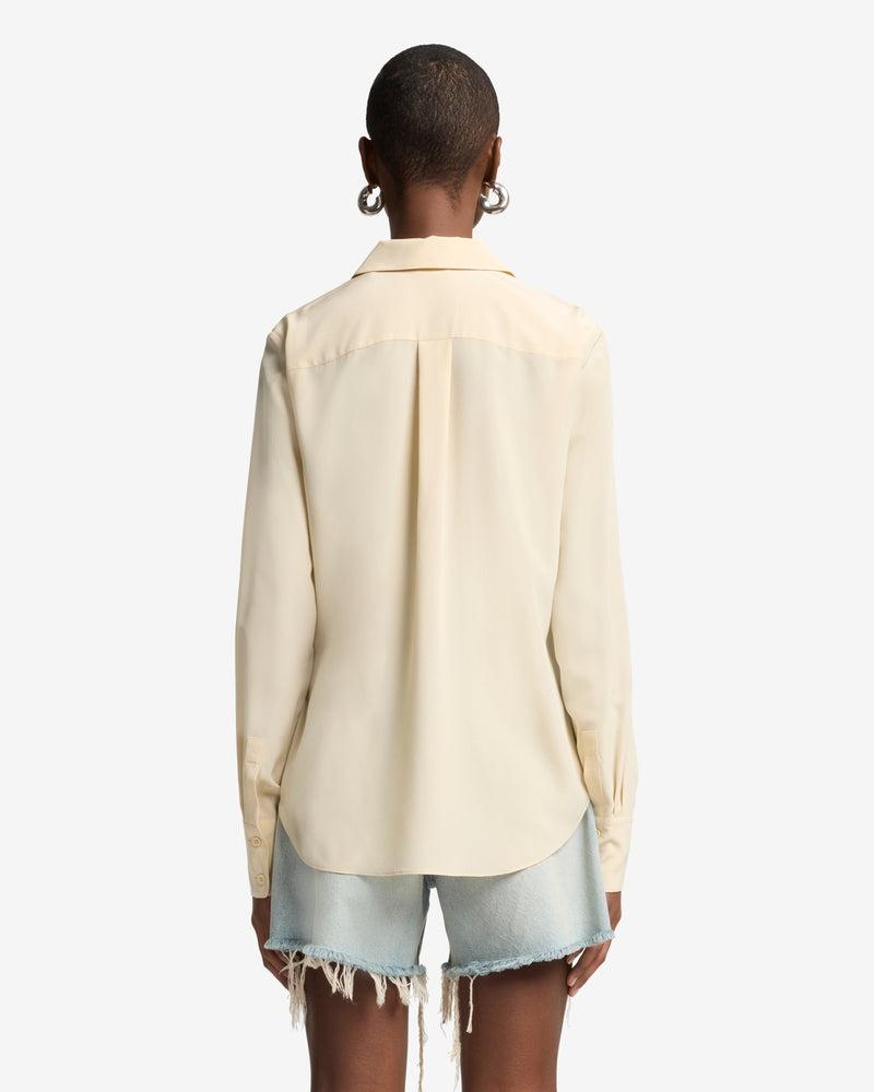 Long Sleeve Silk Blouse Product Image