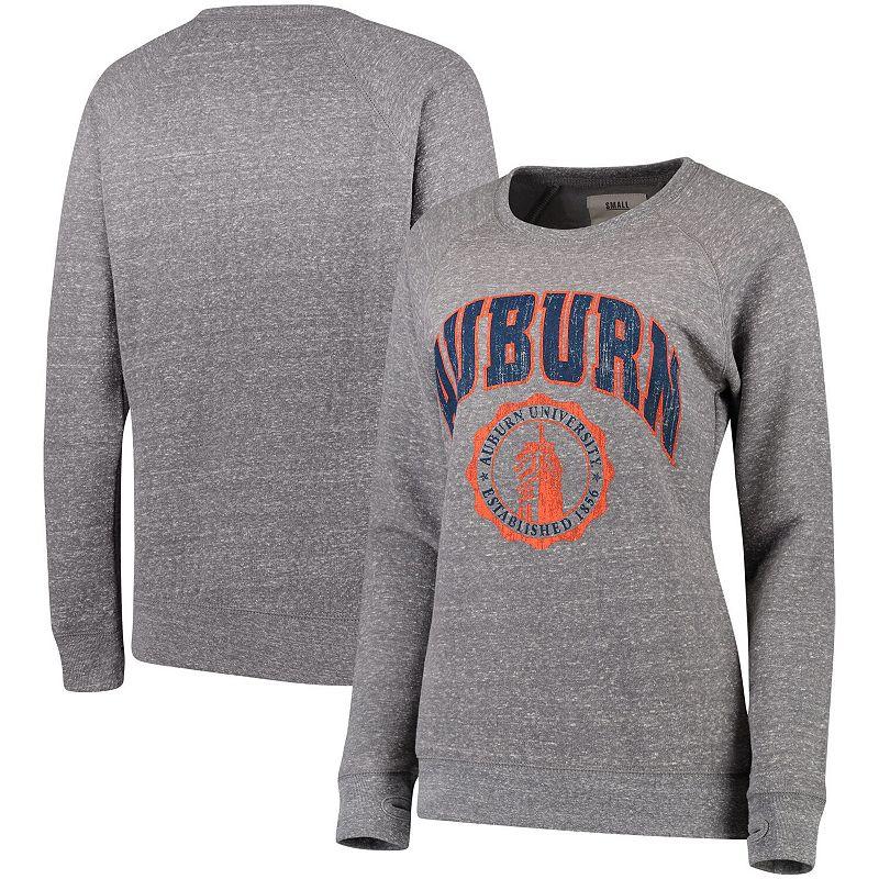 Women's Pressbox Heathered Gray Auburn Tigers Edith Vintage Knobi Pullover Sweatshirt,  Product Image