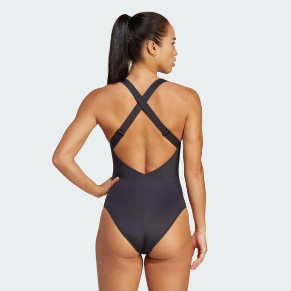 adidas Iconisea Padded Premium X-Back Swimsuit Black 18 Womens Product Image