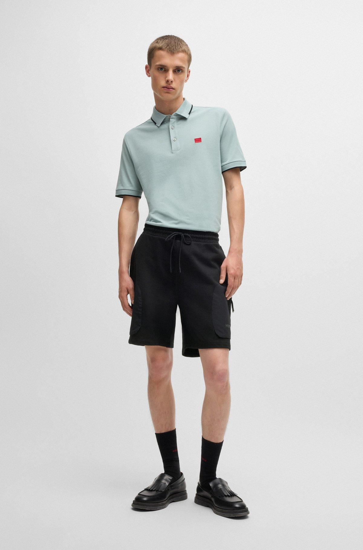 Cotton-terry relaxed-fit shorts with logo print Product Image