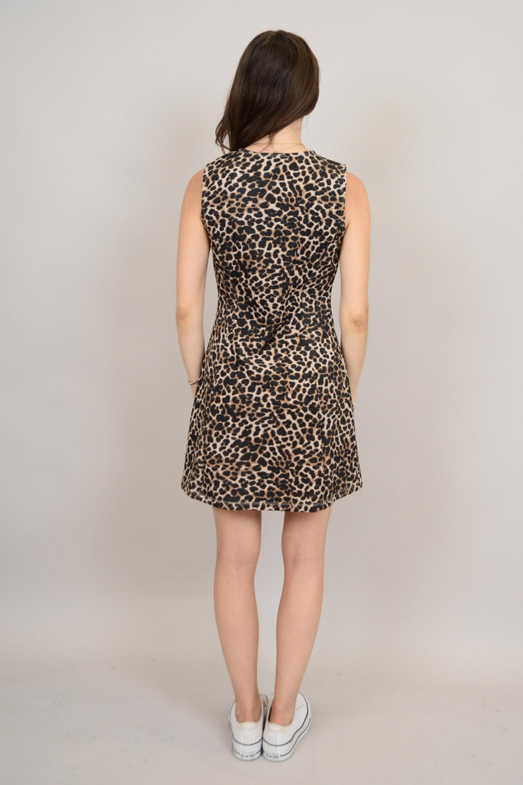 Sandie Leopard Mini Dress Product Image