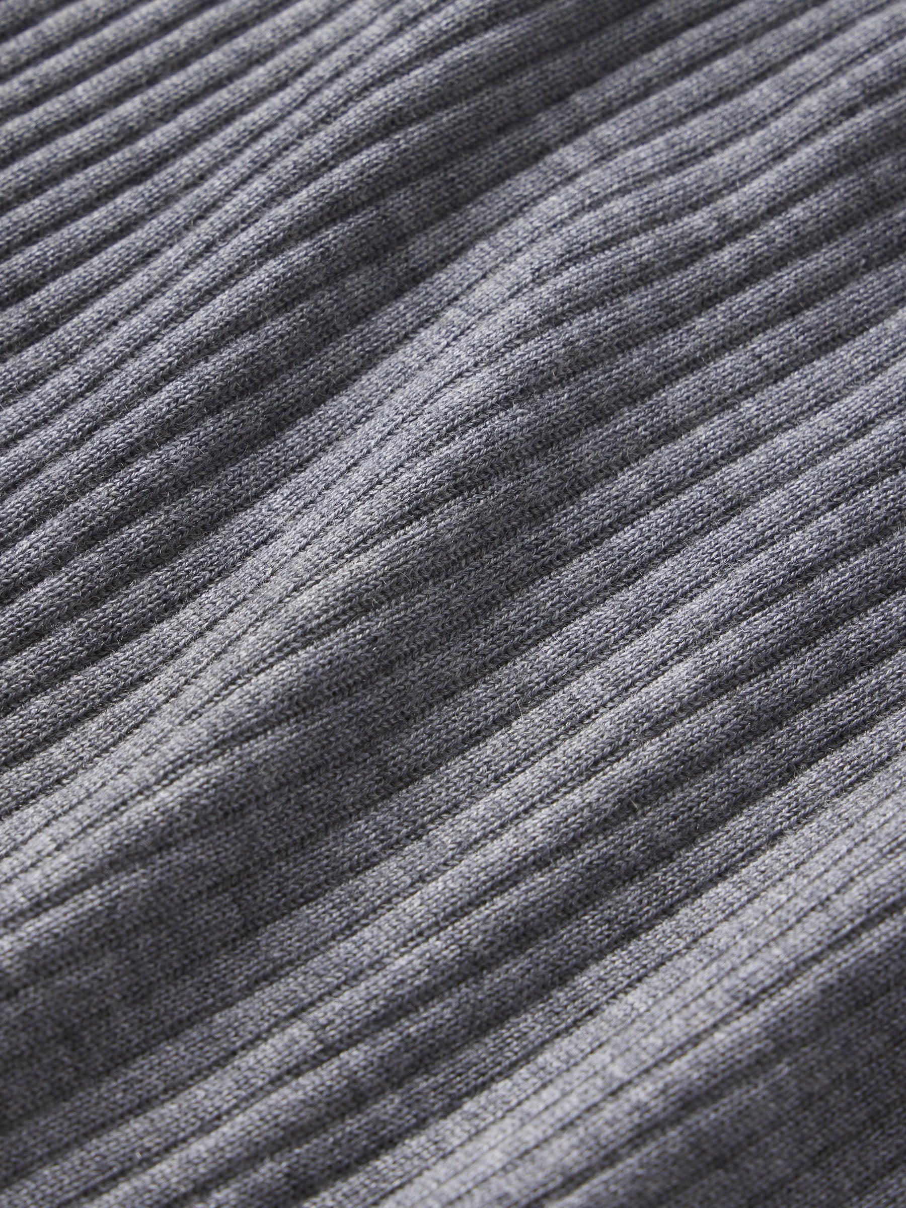 Heather Grey Featherweight Silk Cashmere Turtleneck Product Image