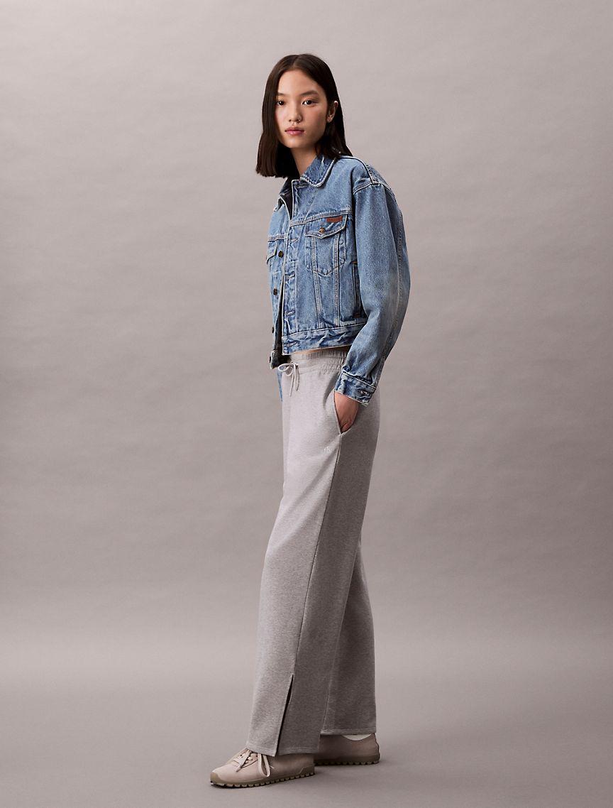 French Terry Wide Leg Sweatpants Product Image