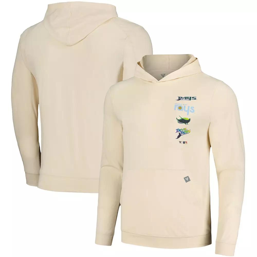 Mens Levelwear Cream Tampa Bay Rays Base Line Pullover Hoodie Product Image