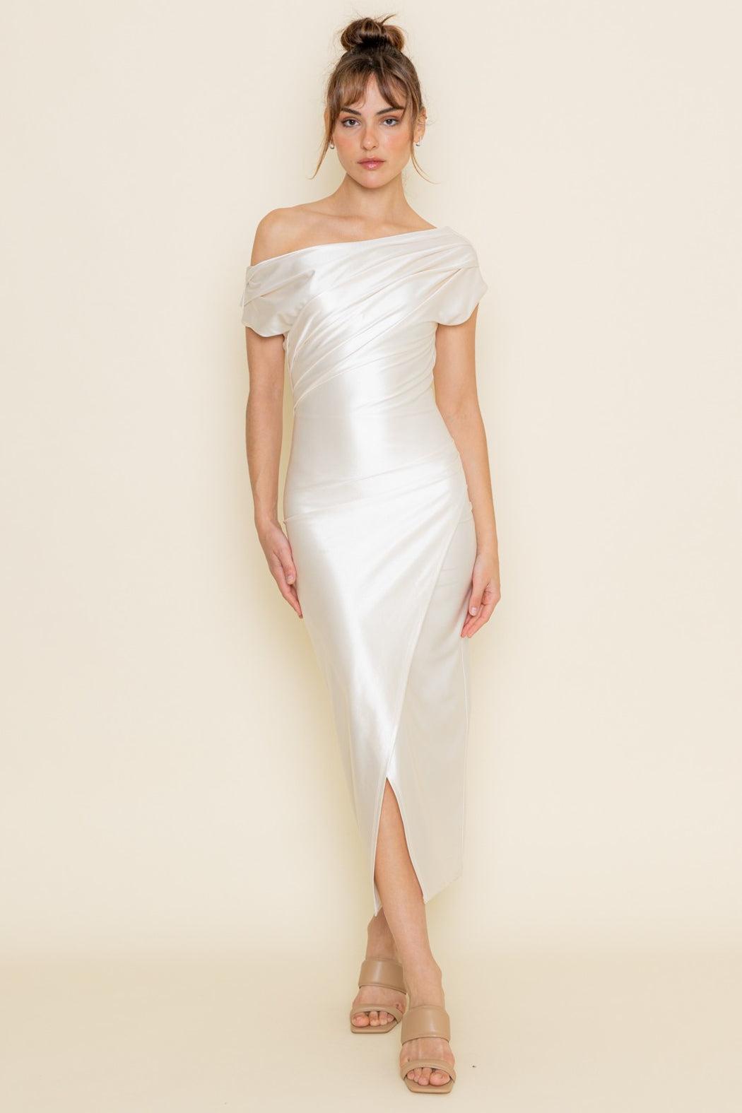 Asymmetric Ruched Dress Product Image