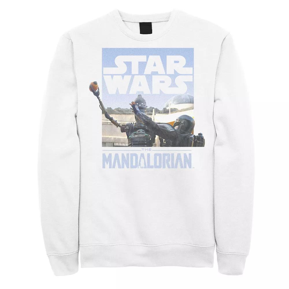 Men's Star Wars The Mandalorian Din Djarin IG-11 Scene Box Graphic Fleece,  Product Image