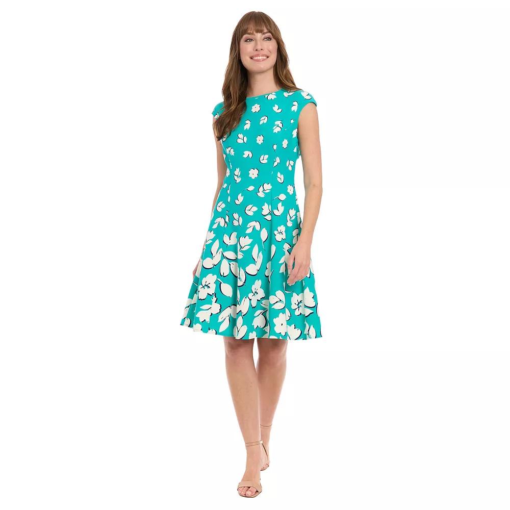 Petite London Times Cap Sleeve Fit And Flare Midi Dress, Women's,  Product Image