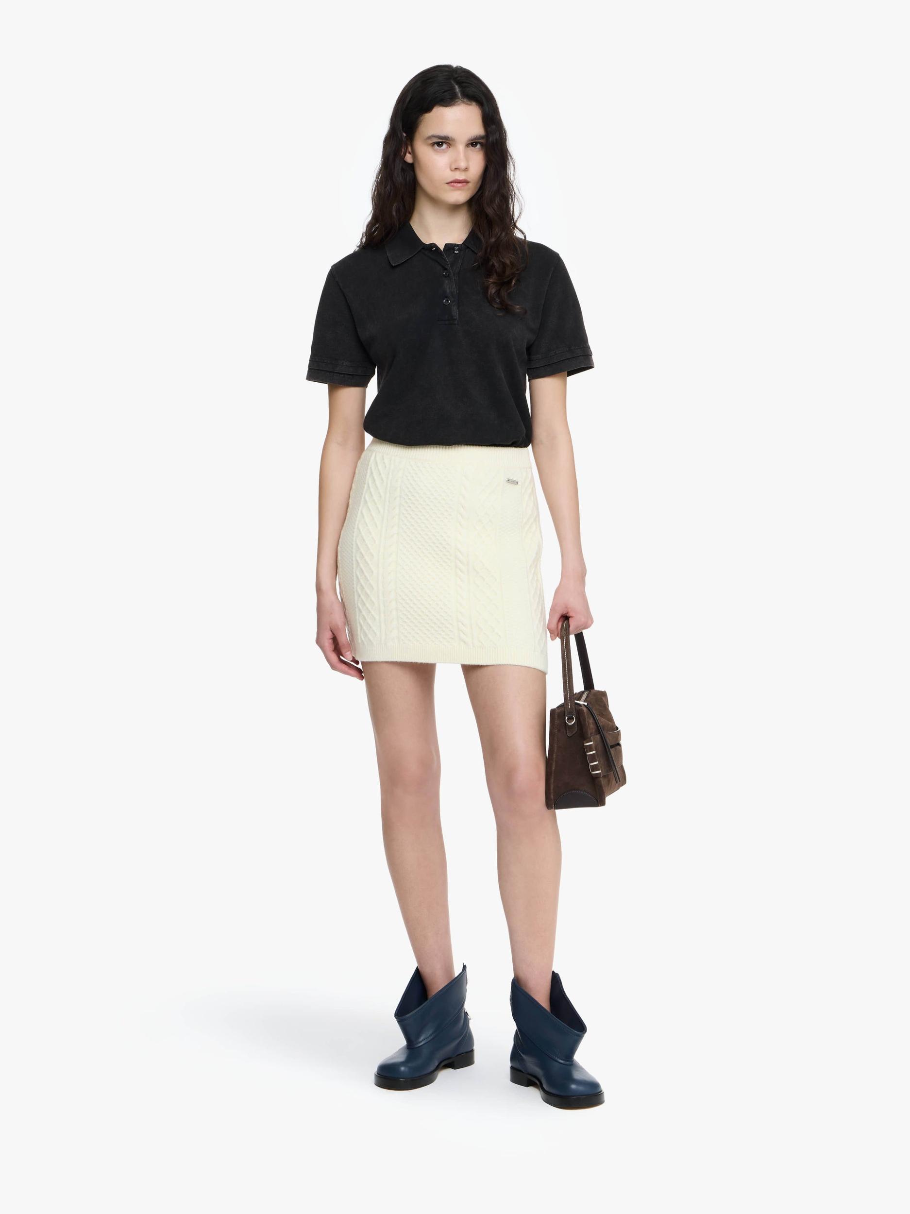 CABLE KNIT MINI SKIRT Product Image