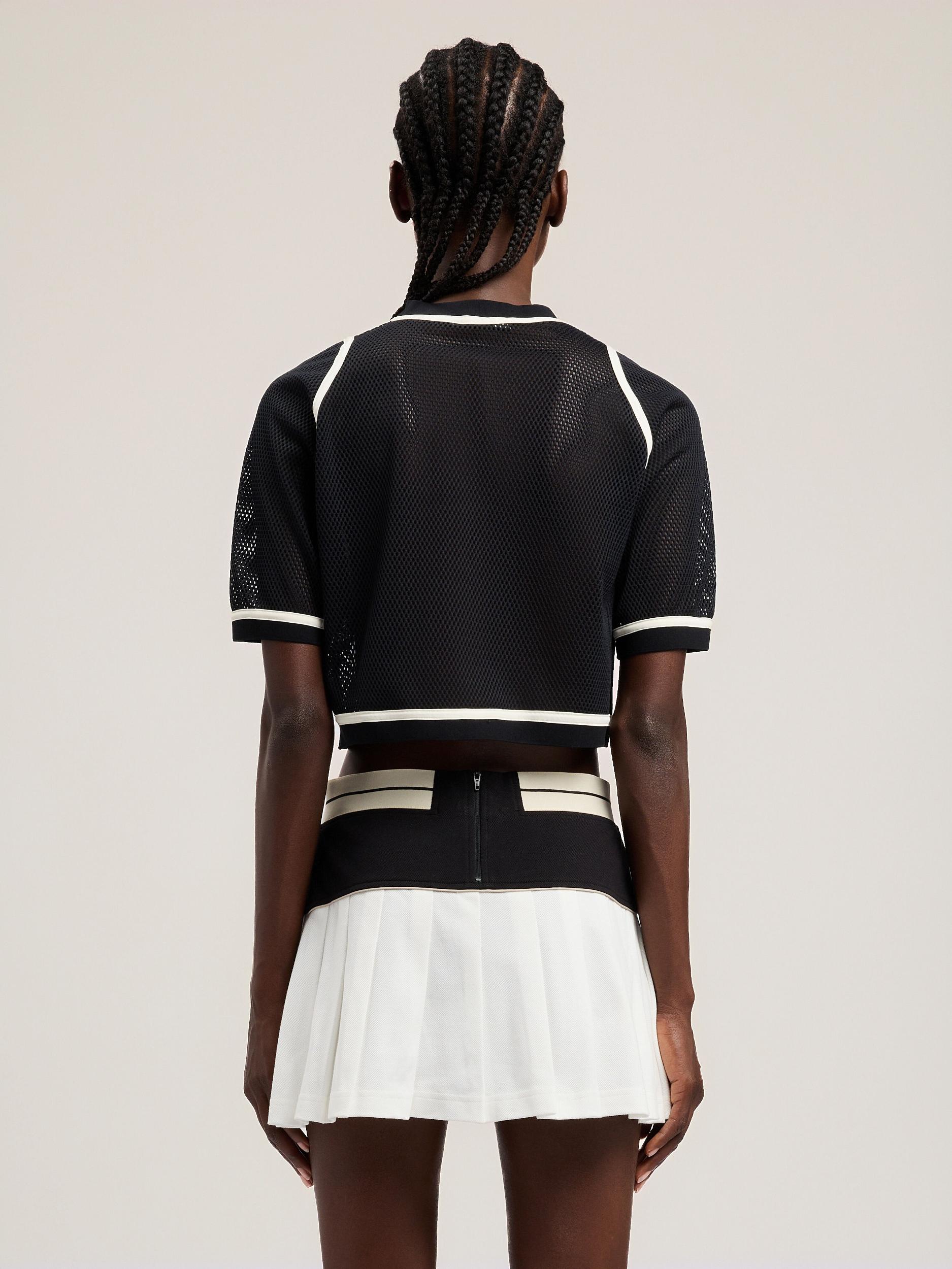 Logo Mesh Cropped Top Product Image