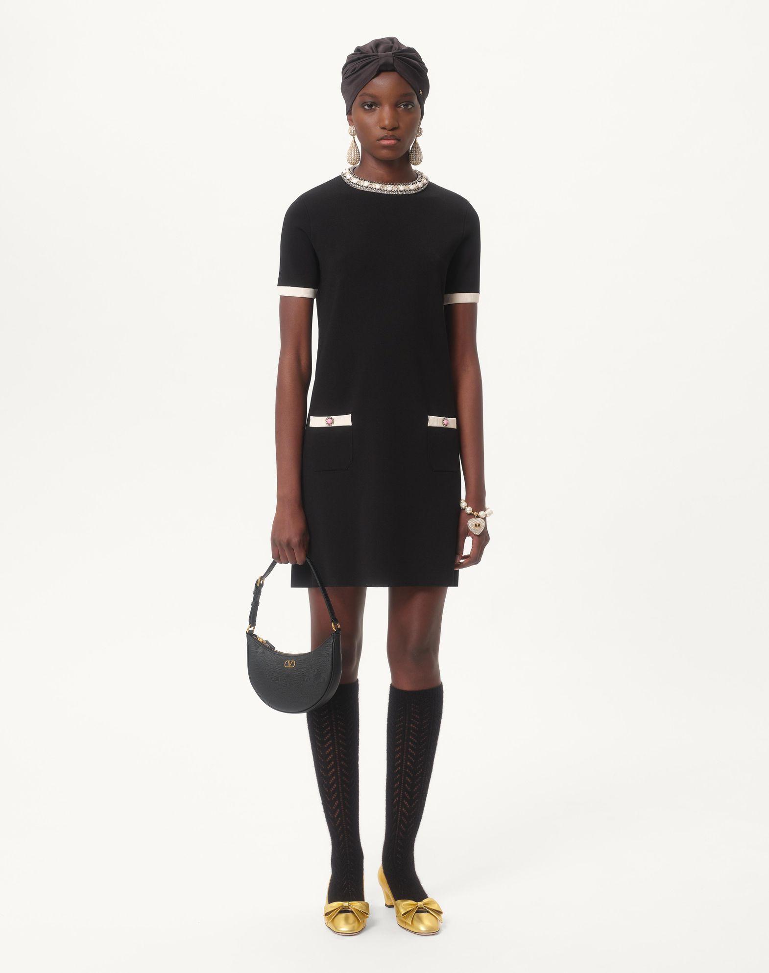 Vlogo Signature Mini Hobo Bag In Grainy Calfskin Product Image