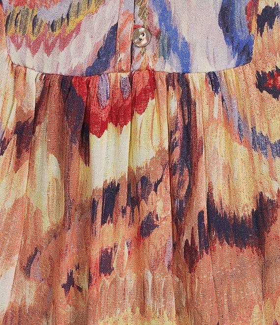 Nurture by Westbound Woven Smocked Elbow Sleeve V-Neck Top Product Image